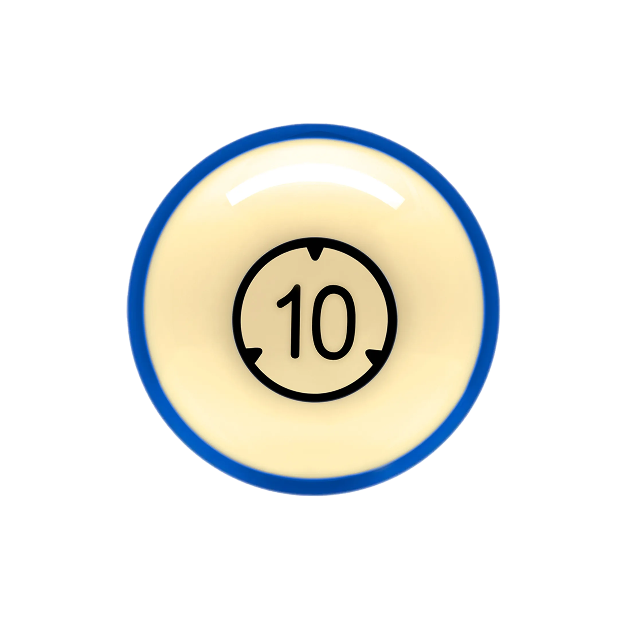 Blue and white billiard 10 ball