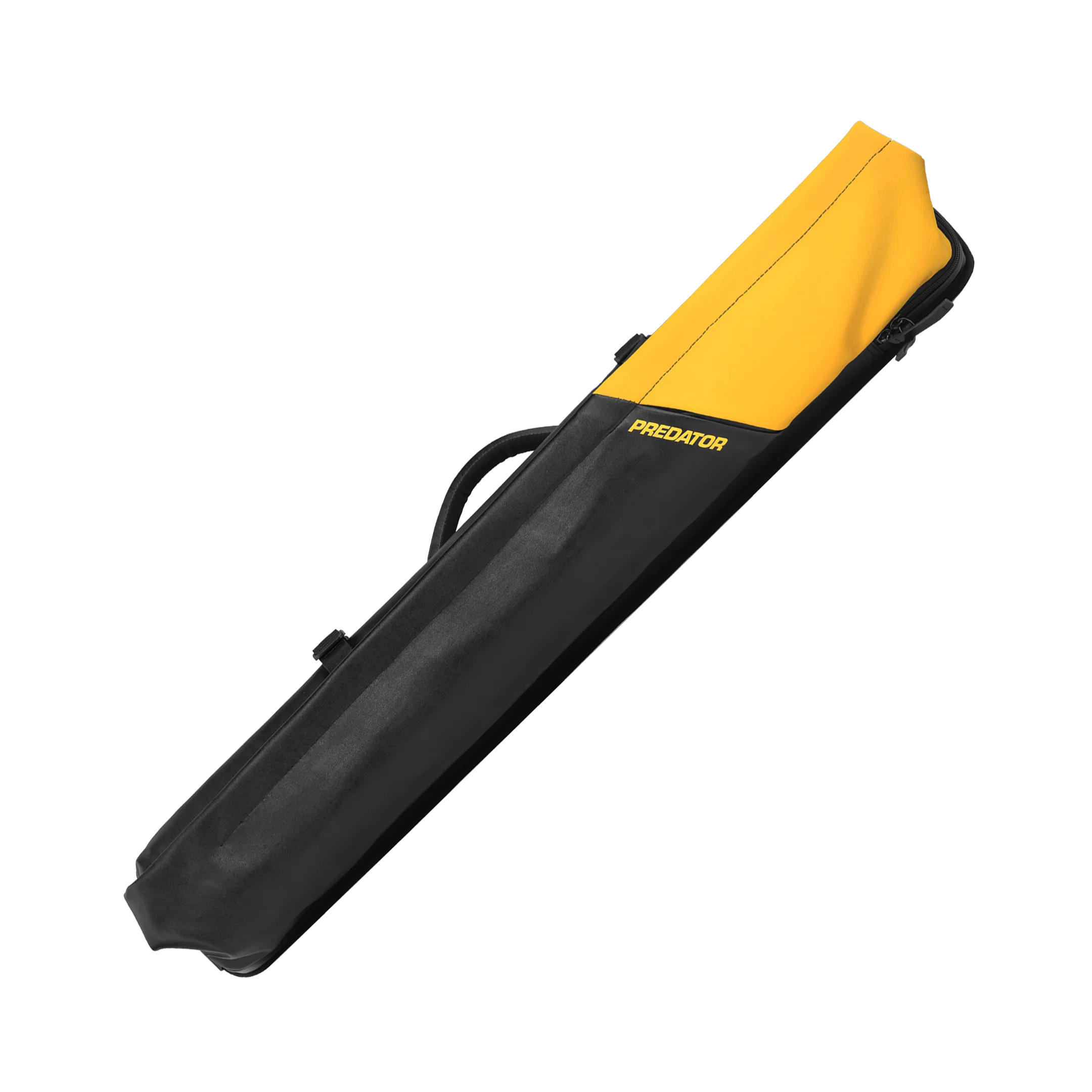Black and yellow Predator Urbain 3x5 pool cue case with 'Predator' branding