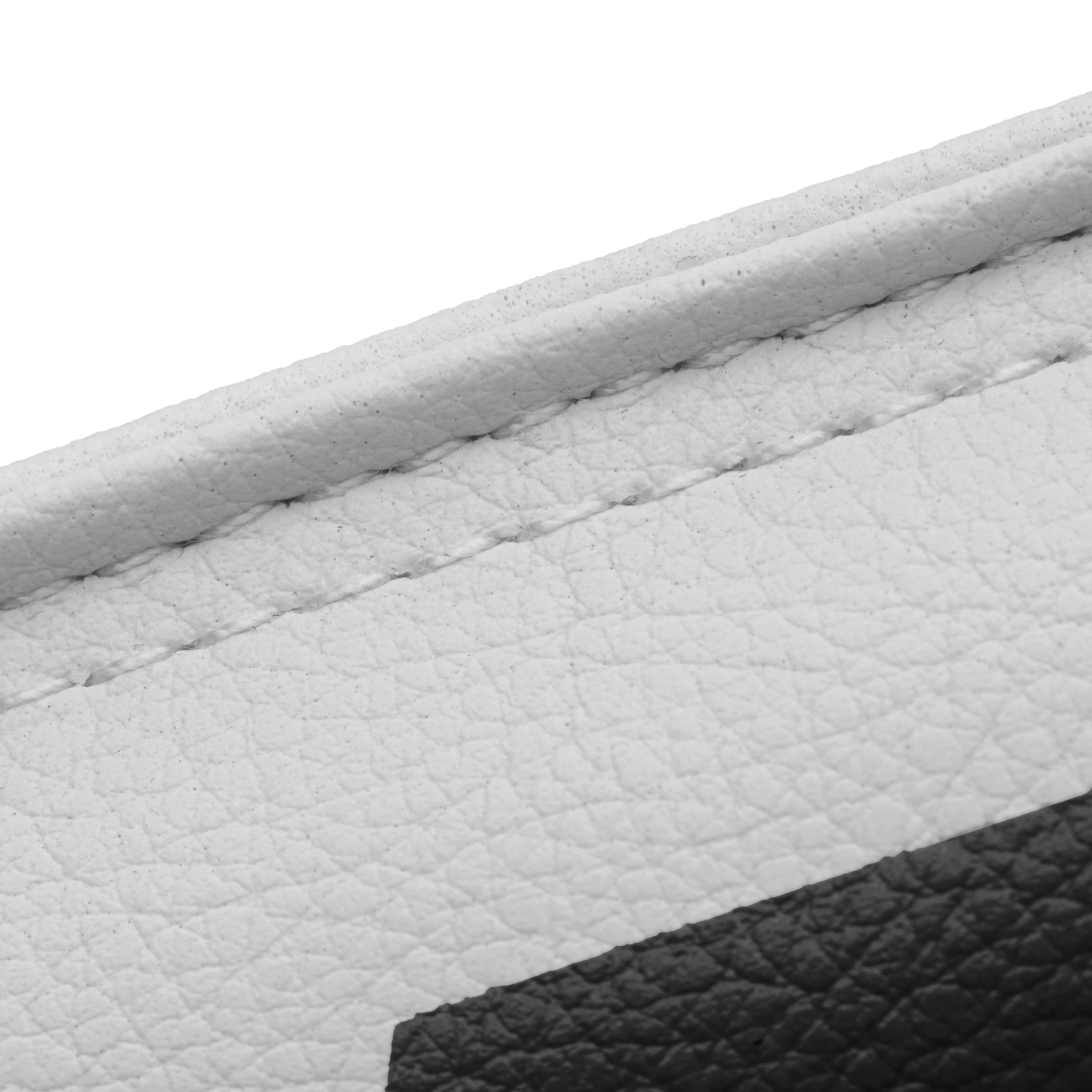 Close-up of white stitching on Predator Hard Pool Cue Case - White/Black - 1 Butt x 1 Shaft
