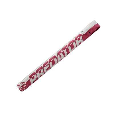 Front of Predator Hard Pool Cue Case - White Pink - 1 Butt x 1 Shaft at 30 degree angle