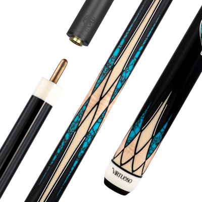 Black and Blue Virtuoso Carom Cue