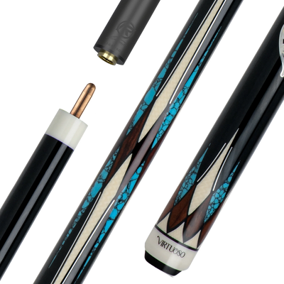 Cocobolo and Blue Virtuoso Carom Cue