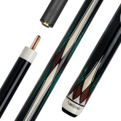 Cocobolo and Green Virtuoso Carom Cue