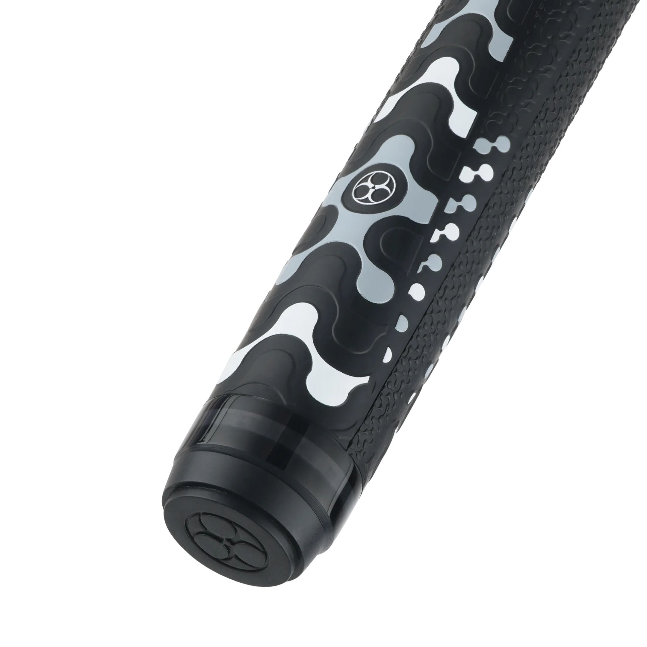 POISON BRK grey and black butt closeup at a 30 degree angle