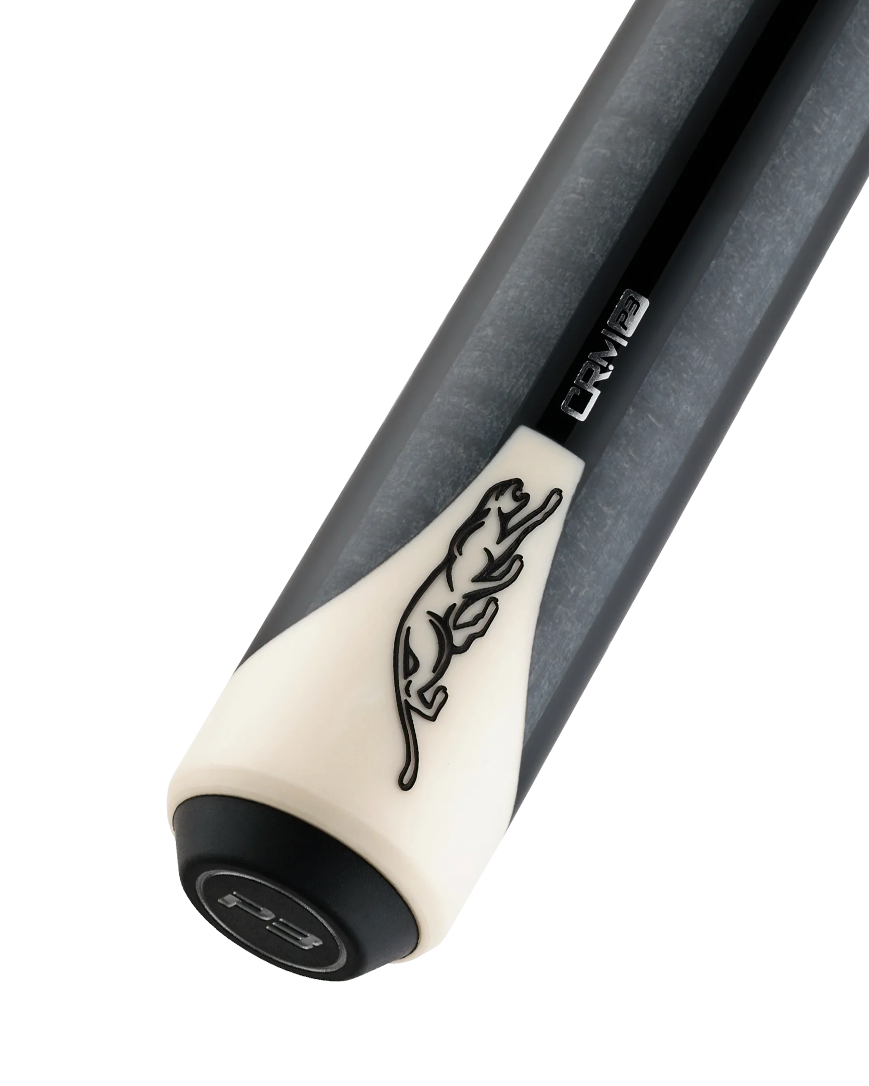 P3 Gray & Cream Carom Cue Butt With Predator Brand Mark