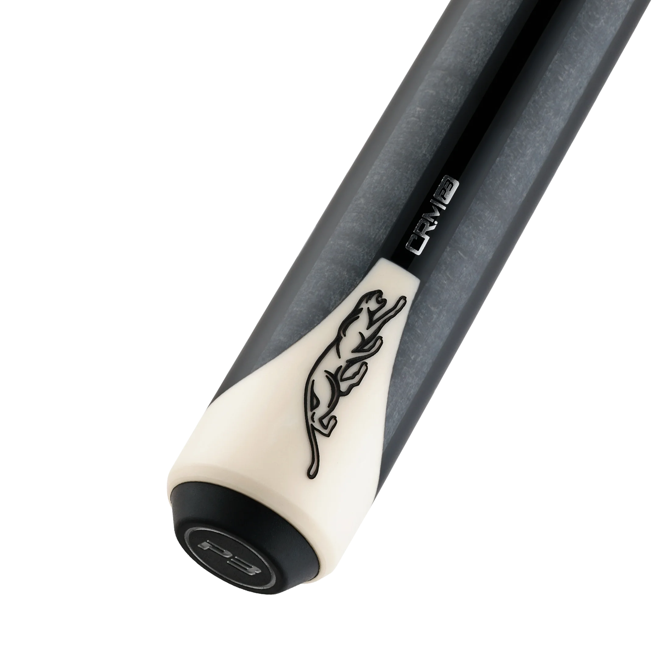 P3 Gray & Cream Carom Cue Butt With Predator Brand Mark