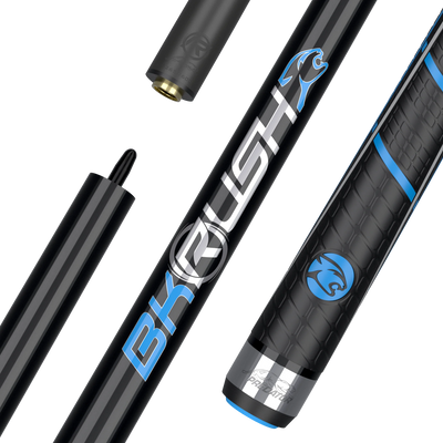 BKRush Break Cue Black Sports Wrap Logo