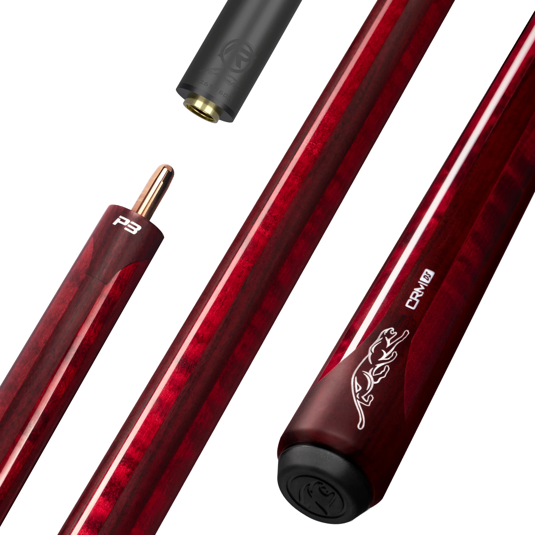 P3 carom cue burgundy rosewood