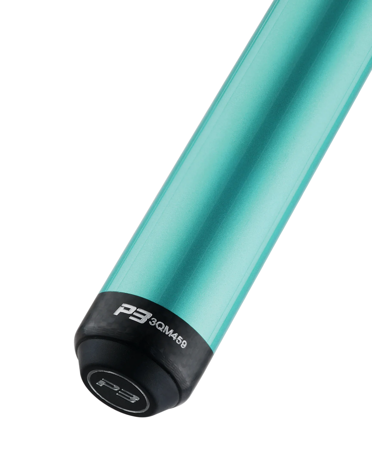 Predator P3 Painted Teal No Wrap Pool Cue Butt Radial Pin with Brand Mark Rotated