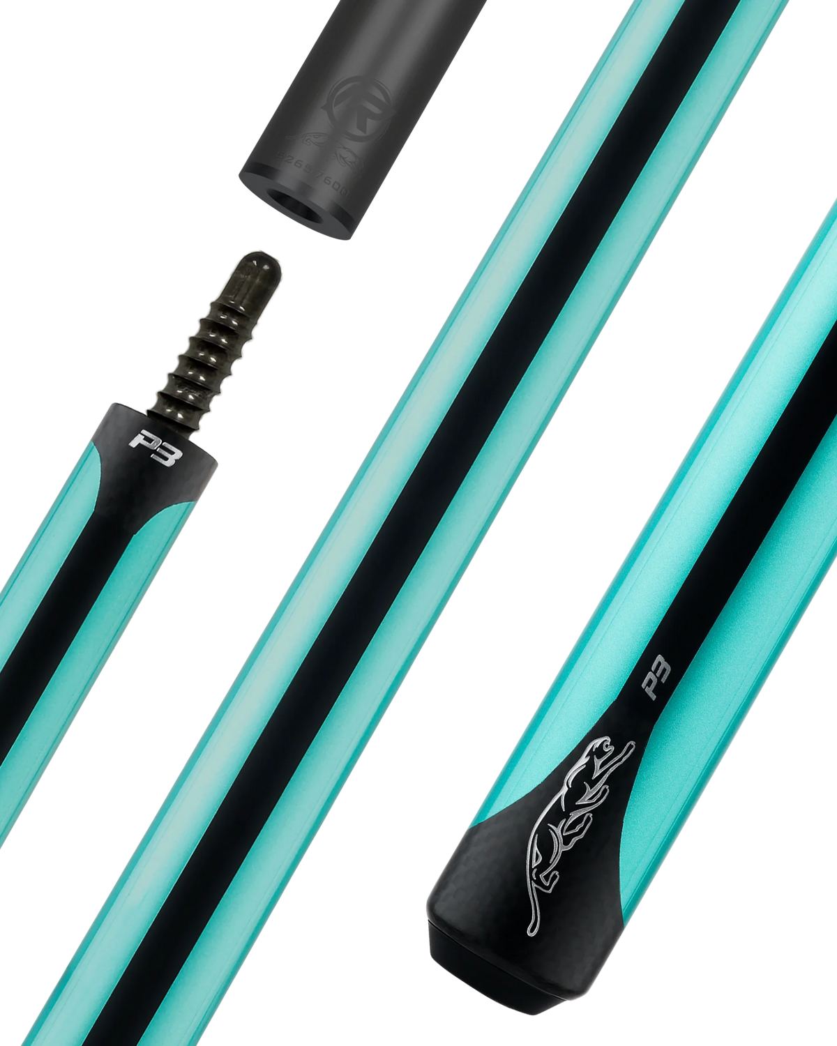 Predator P3 Painted Teal No Wrap Professional Pool Cue Radial Pin