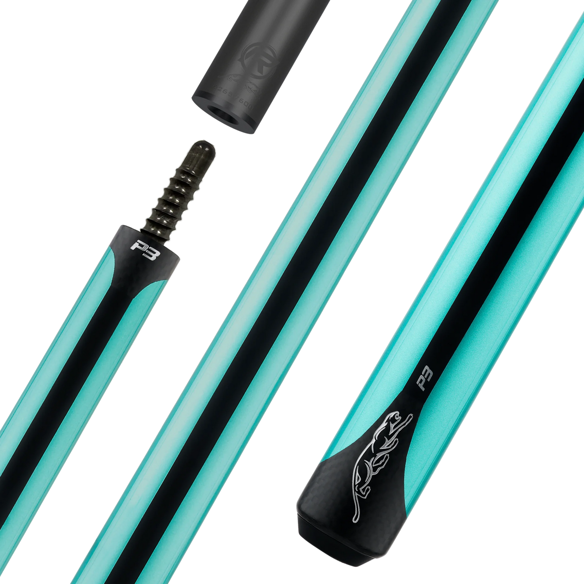 Predator P3 Painted Teal No Wrap Professional Pool Cue Radial Pin