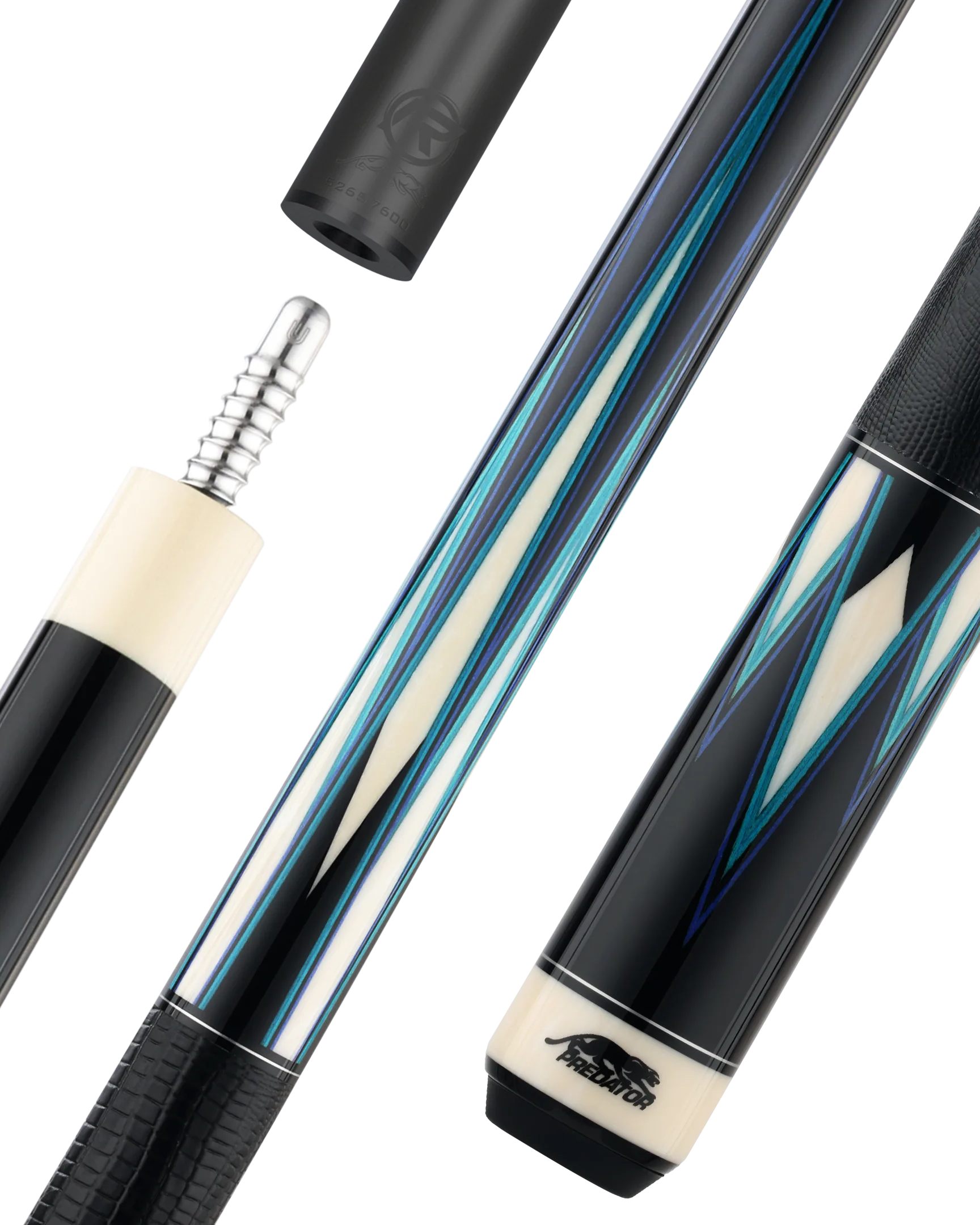 Limited Edition TS16 Pool Cue Blue and Teal with Logo