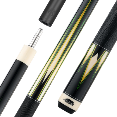 Limited Edition TS16 Pool Cue Green and Yellow with Logo