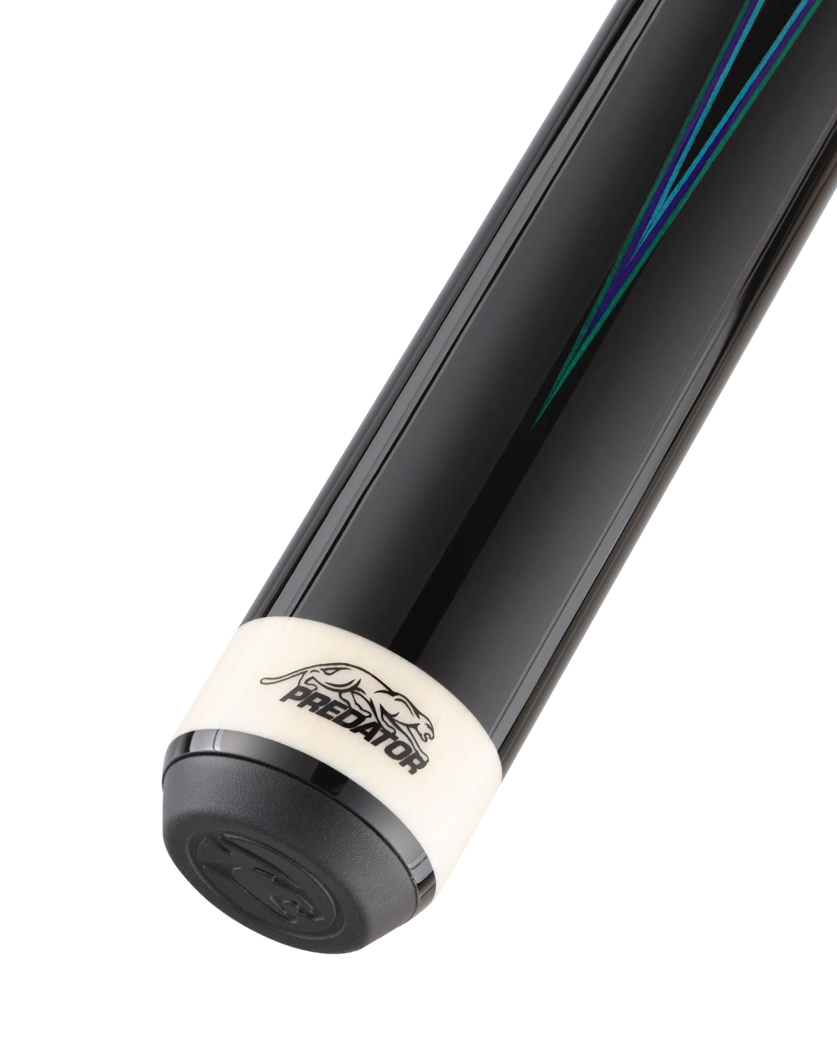 Predator Double Butterfly Gen2 Teal/Purple/Green Pool Cue Butt with Predator Brand