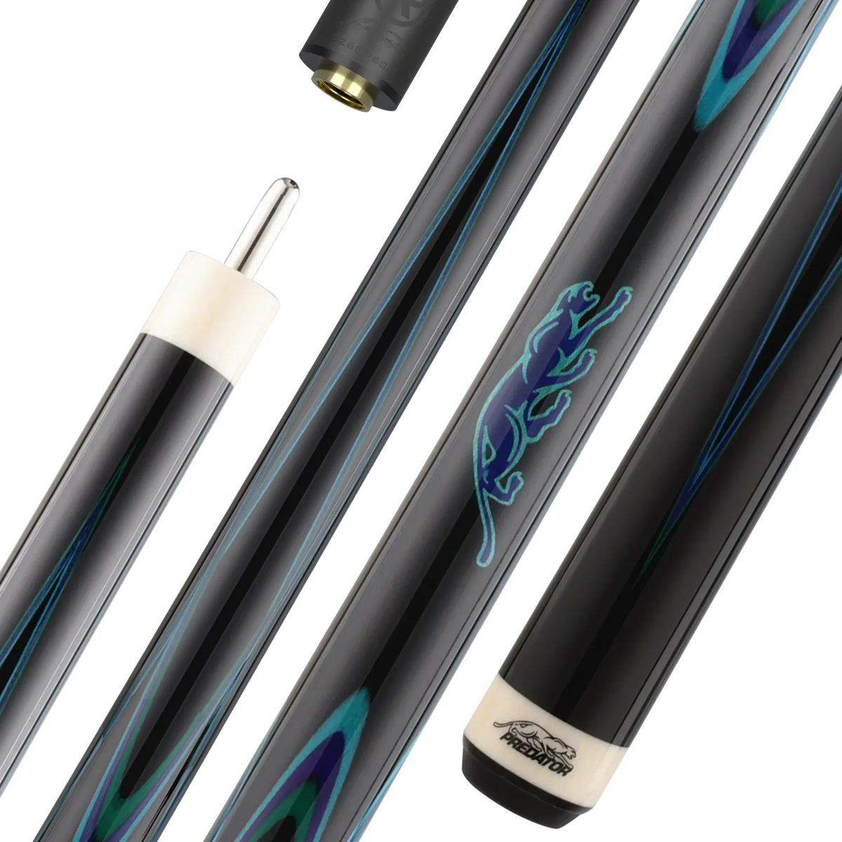 Predator Double Butterfly Gen2 Teal/Purple/Green Professional Pool Cue