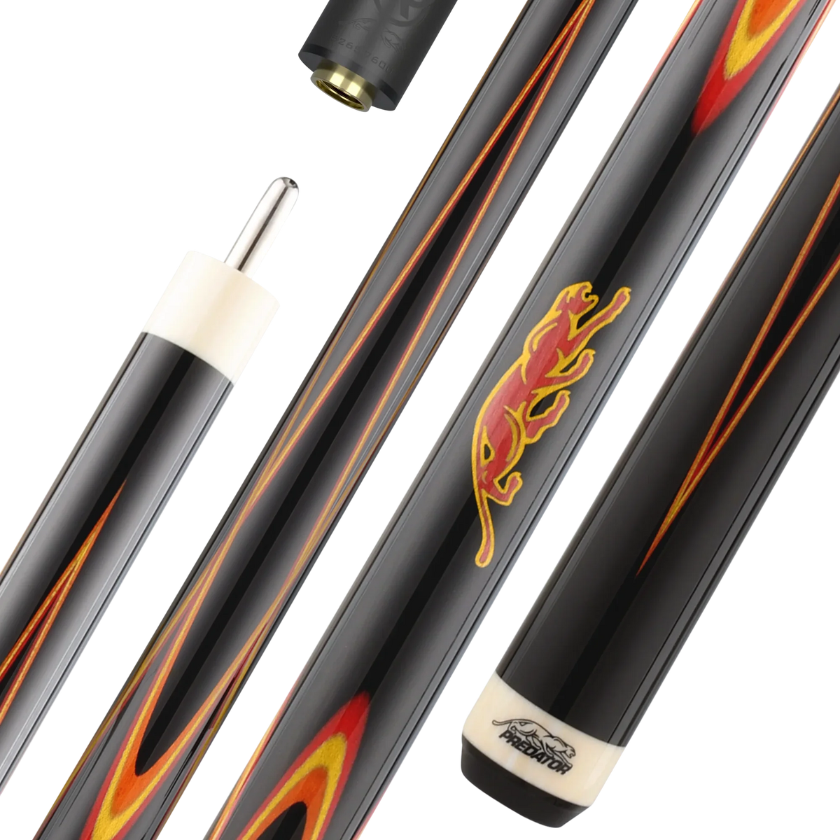 Predator Double Butterfly Gen2 Red/Yellow/Orange Professional Pool Cue