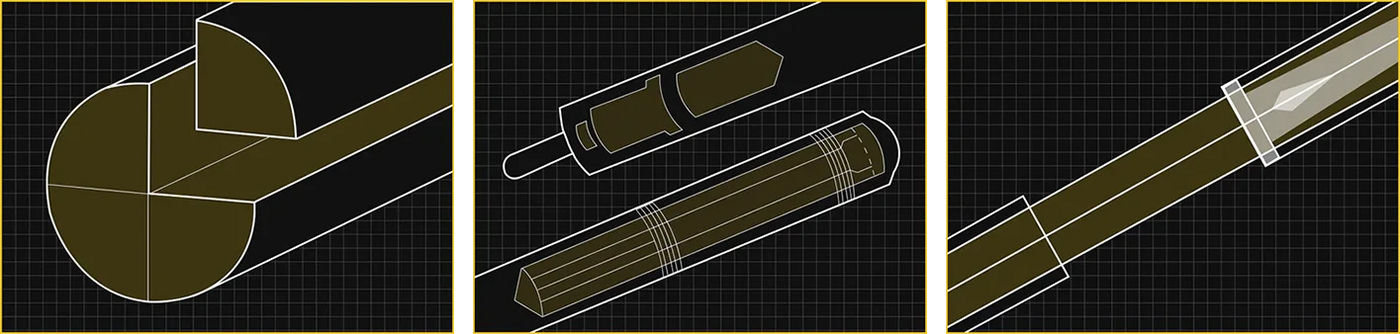 C4+ Wireframe Graphics Collage