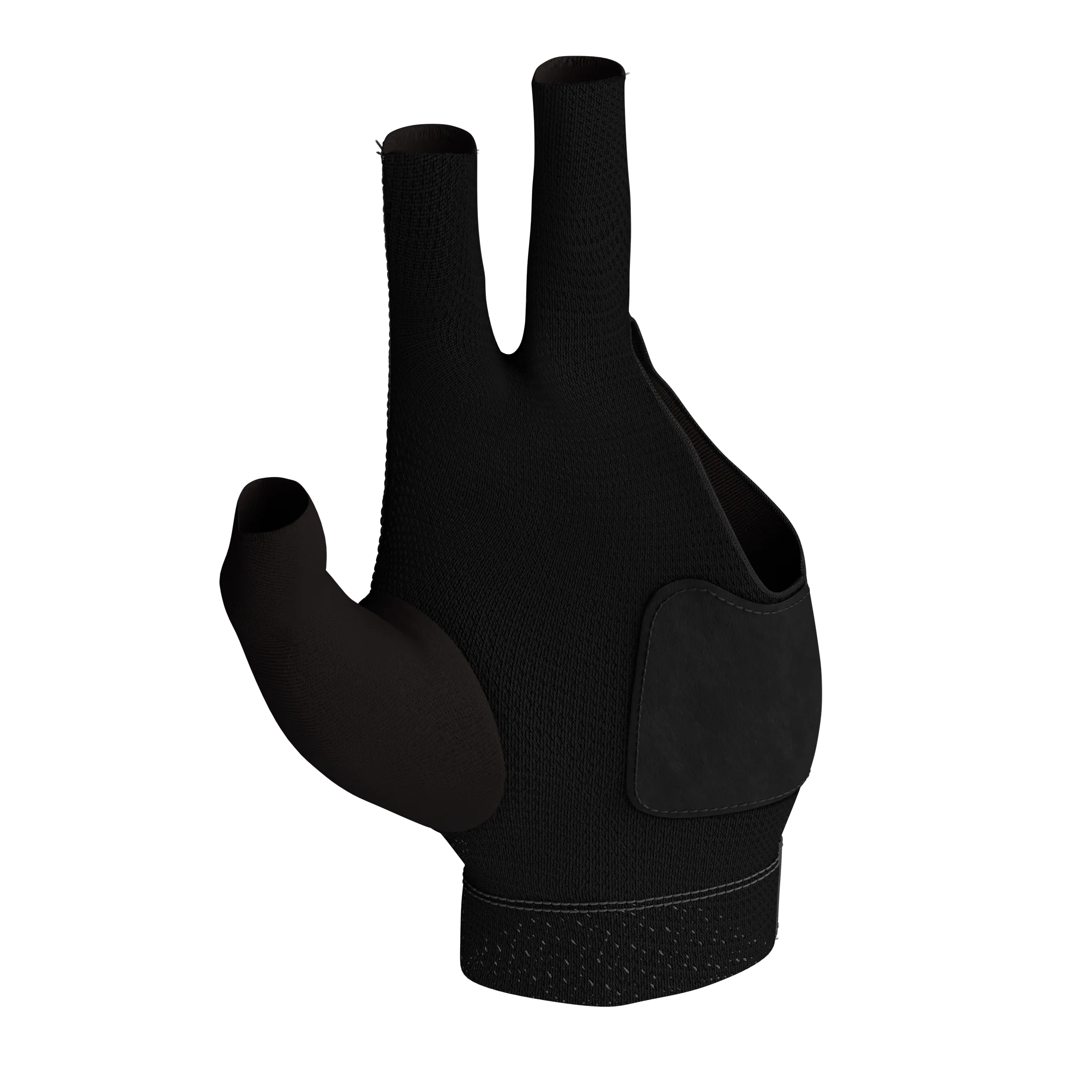 Black glove on a white background.