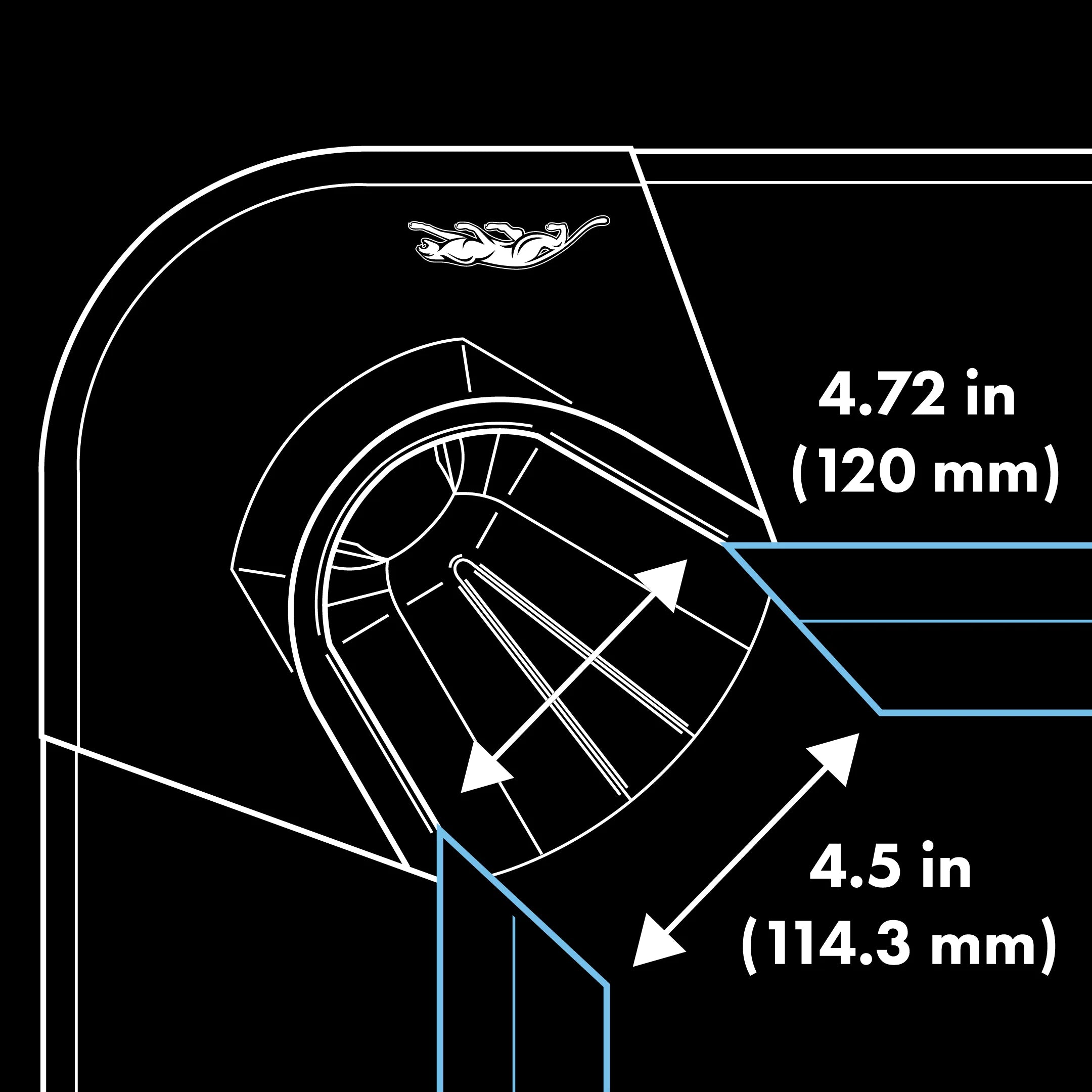 Diagram of Apex billiard table pocket dimensions