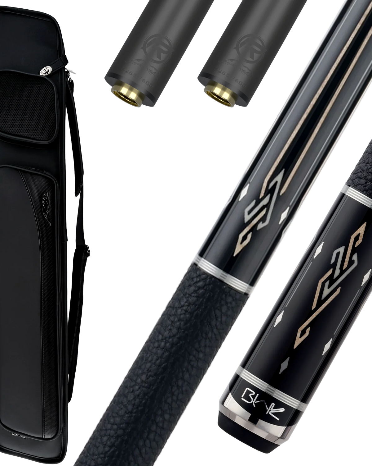 Blak5 1 Pool Cue, Extra REVO Shaft, and Pool Cue Case Bundle