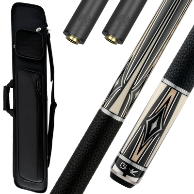 Blak5 4 Pool Cue, Extra REVO Shaft, and Pool Cue Case Bundle
