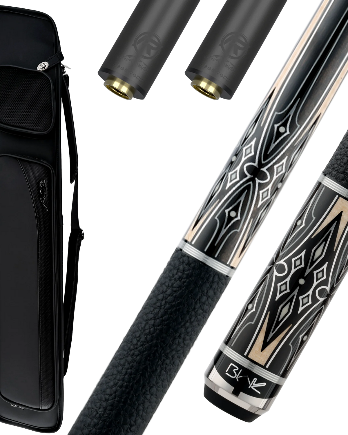 Blak5 5 Pool Cue, Extra REVO Shaft, and Pool Cue Case Bundle