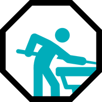 Person playing pool icon