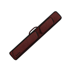 Burgundy pool cue case with black trim and black Predator logo on a white background.