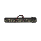 Camouflage-patterned pool cue case with a handle and POISON logo