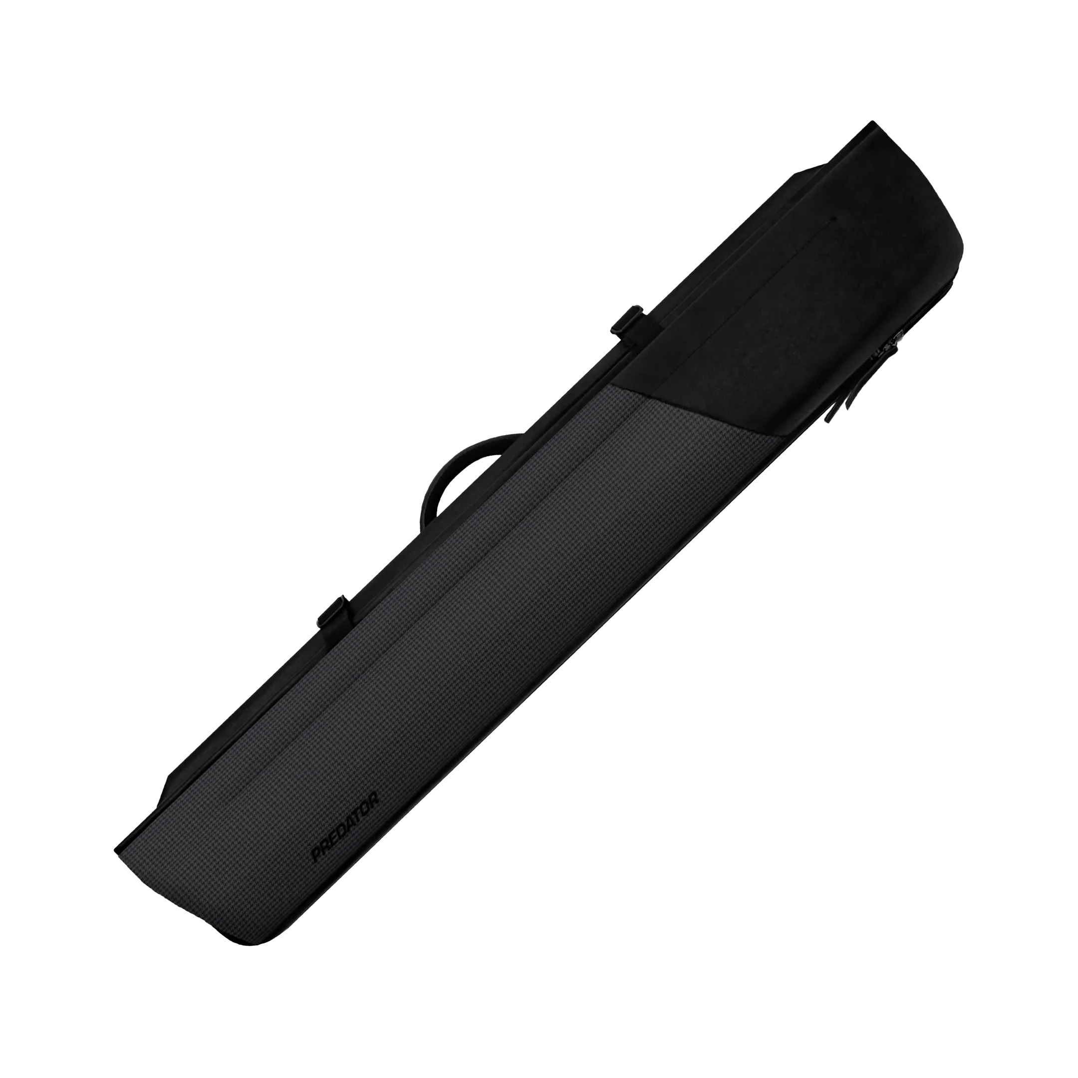 Two-tone black pool cue case with PREDATOR logo