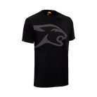 Black Tshirt with grey cat head front