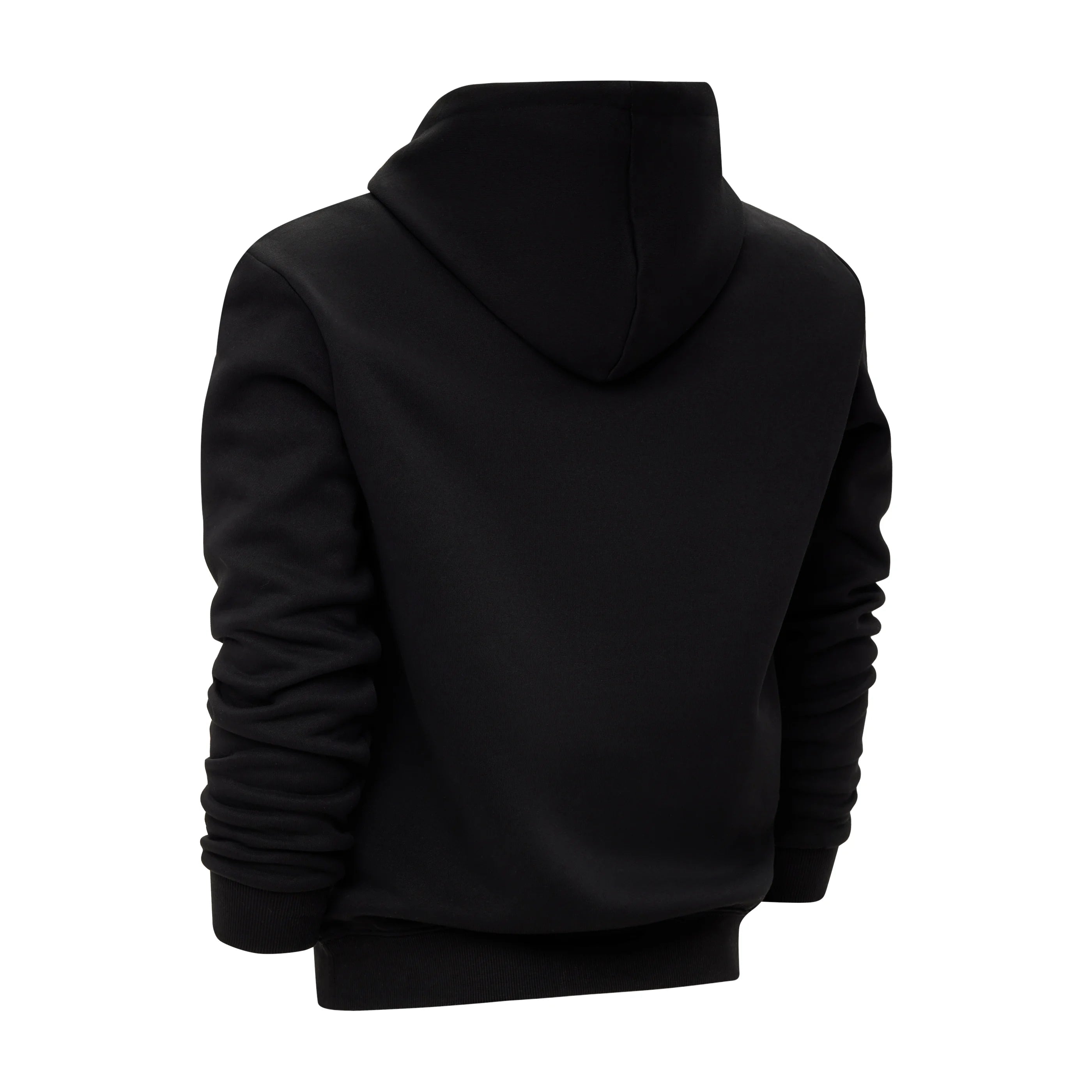 Black hoodie shown from the back