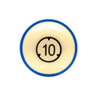 Blue and white billiard 10 ball
