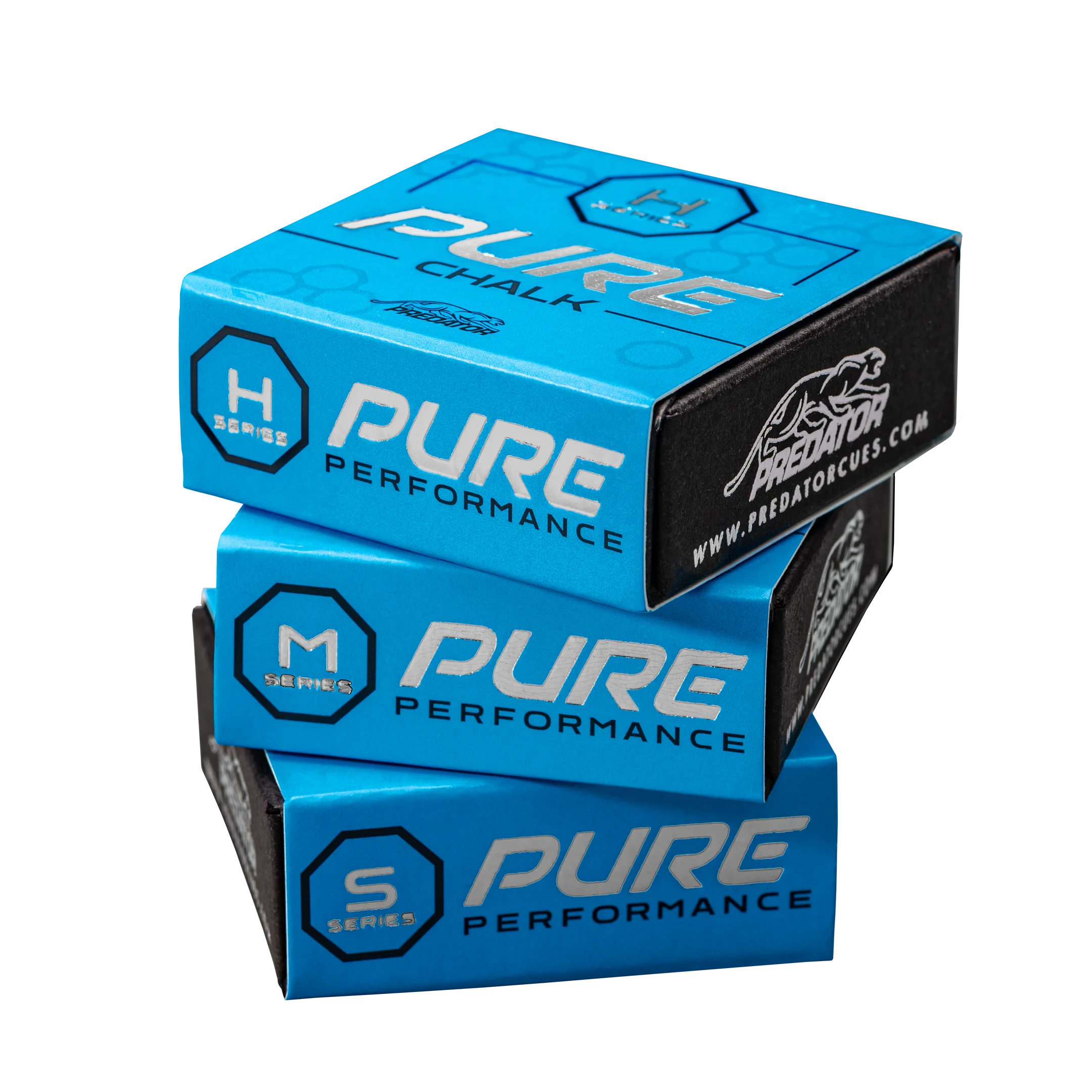 Pure Performance blue product boxes