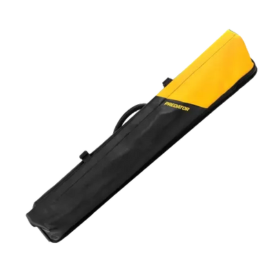 2x4 Black and Yellow Urbain Hard Pool Cue Case Front Angle