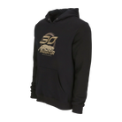 Black hoodie with light brown 30 Predator logo