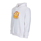 White hoodie with gold and orange 30 PREDATOR logo on a white background.