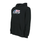 Black hoodie with United States flag Predator logo against a white background.