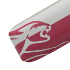 Close up of cat logo of Predator Hard Pool Cue Case - White Pink - 1 Butt x 1 Shaft