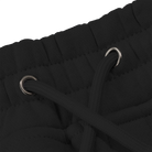 Black drawstrings with metal grommets.