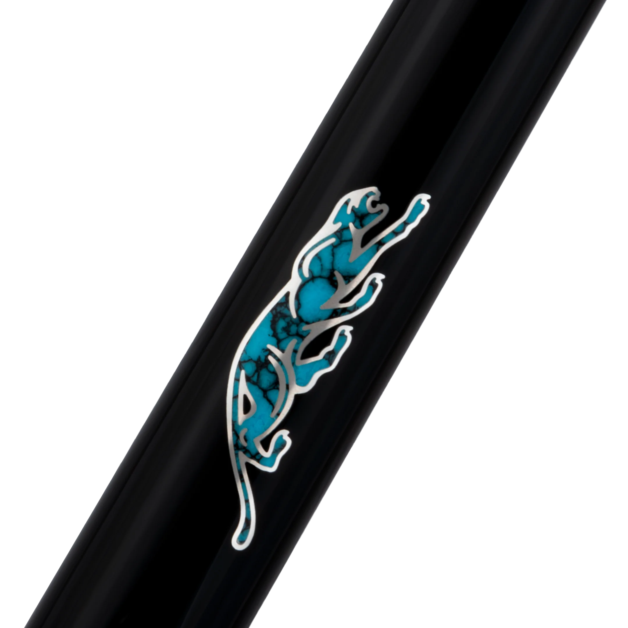 Black and Blue Virtuoso Carom Cue Forearm with Logo