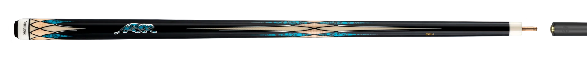Black and Blue Virtuoso Carom Cue Full Cue