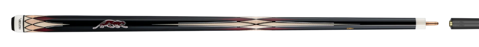 Black and Red Virtuoso Carom Cue Full Cue