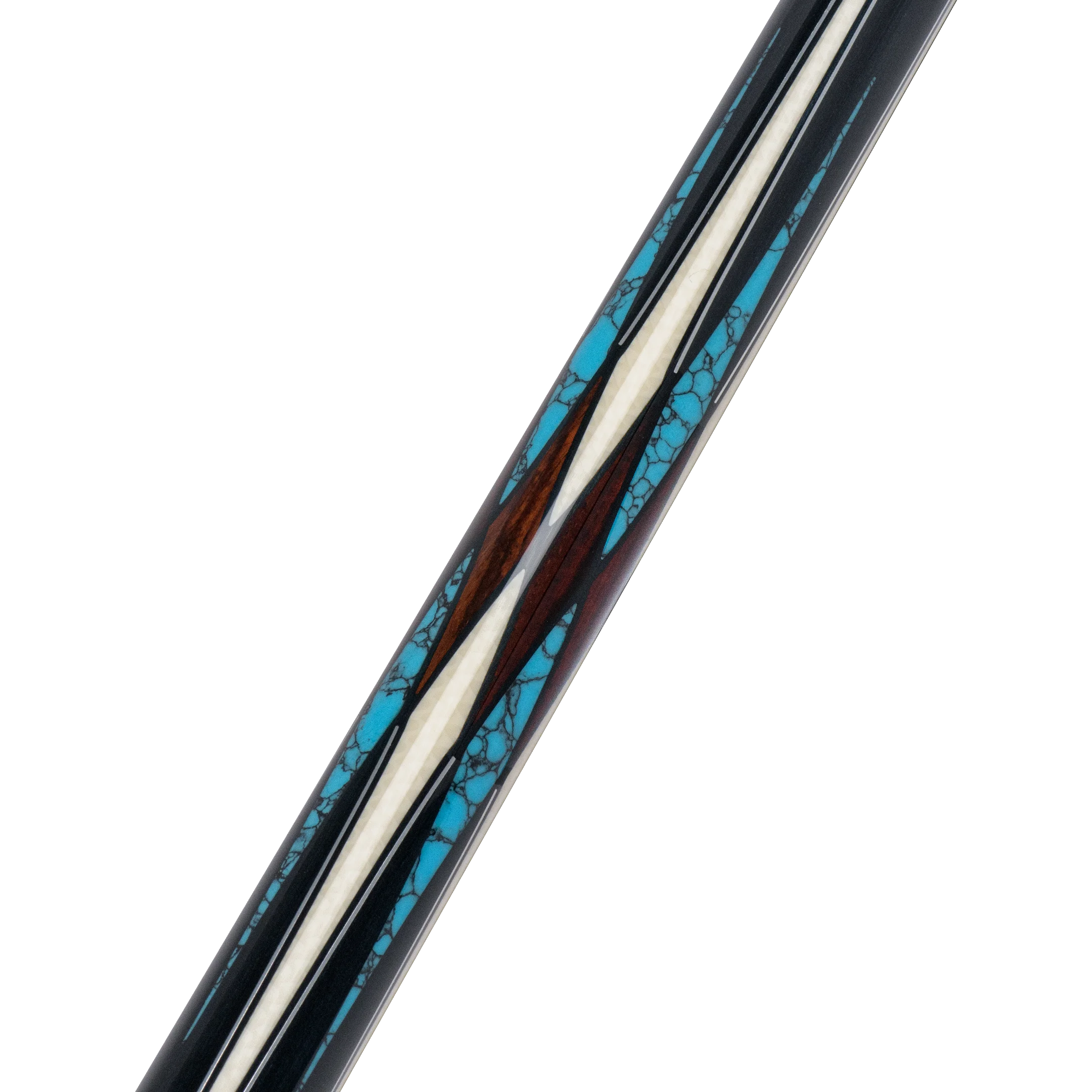 Cocobolo and Blue Virtuoso Carom Cue Forearm