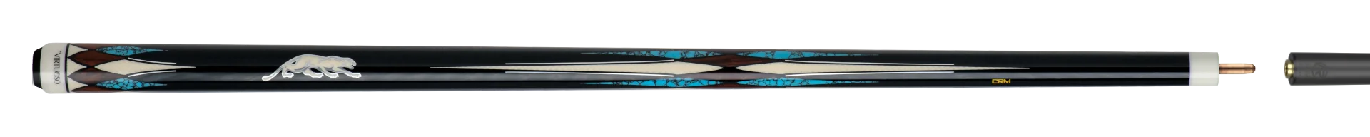 Cocobolo and Blue Virtuoso Carom Cue Full Cue