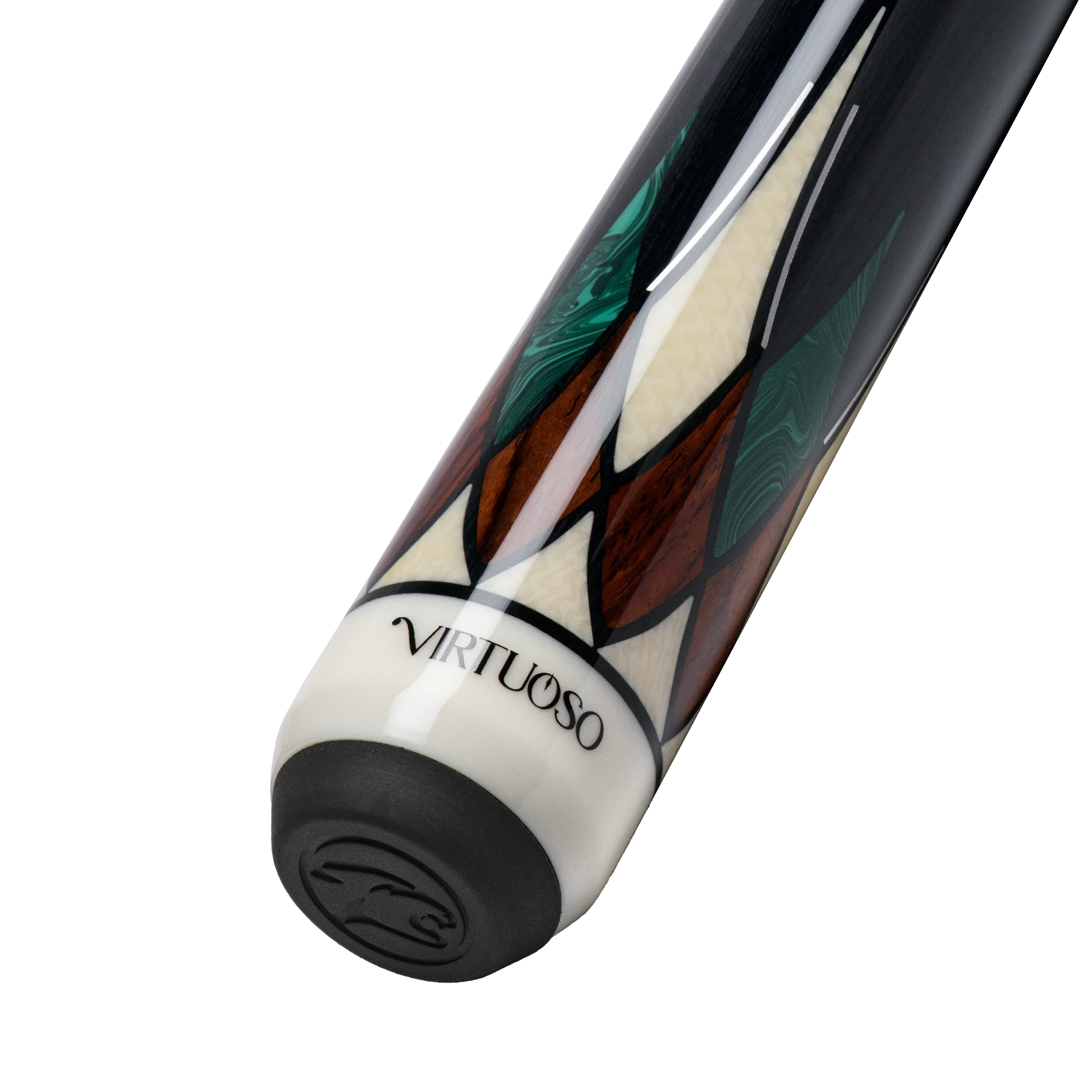 Cocobolo and Green Virtuoso Carom Cue Butt