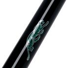 Cocobolo and Green Virtuoso Carom Cue Forearm with Logo