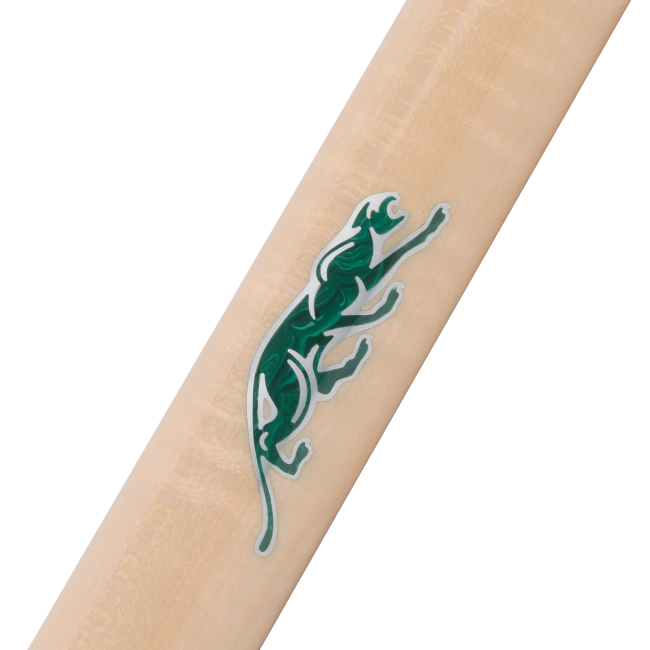 Carom Virtuoso Maple Green Malachite Cue Forearm with Logo