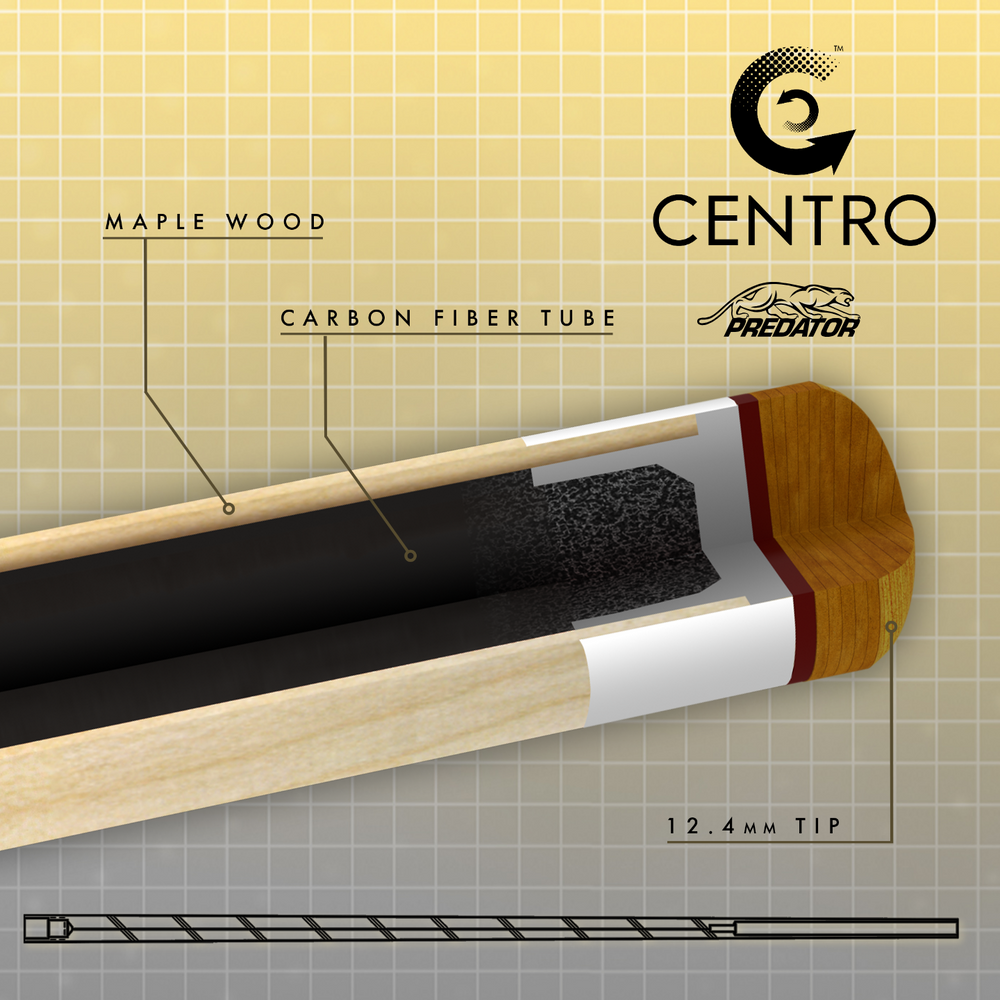 Predator Centro Hybrid Pool Cue Shaft for Uni-Loc Quick-Release Joint Predator Centro Hybrid Pool Cue Shaft for Uni-Loc Quick-Release Joint