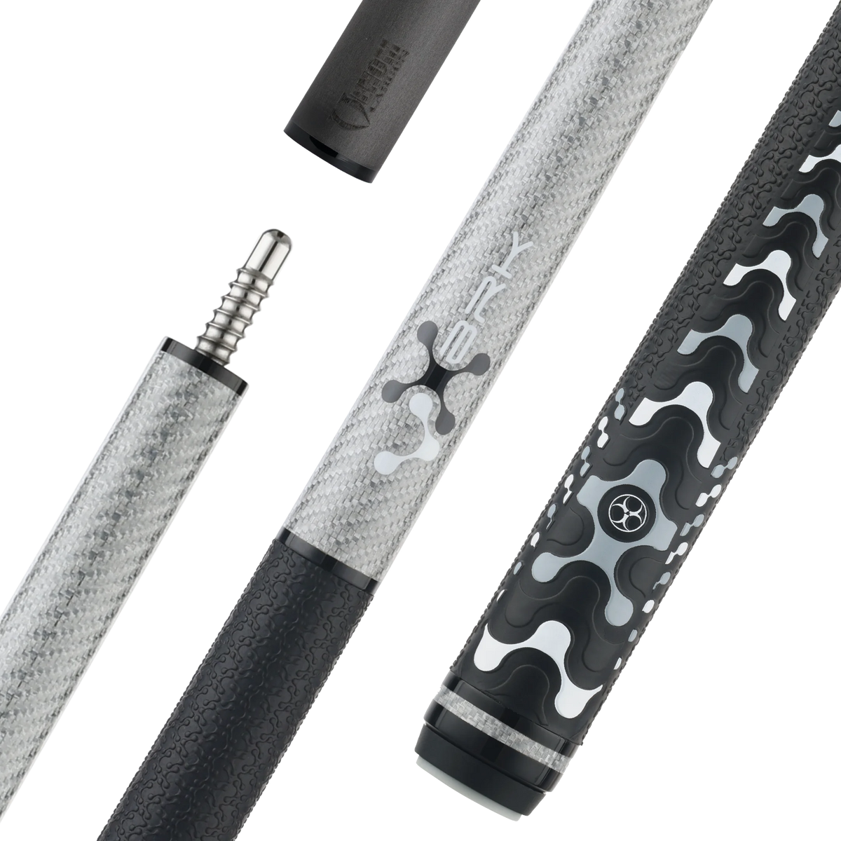 ビリヤード POISON Break Cue Poison VX Break Cue with Venom Carbon Fiber Shaft - Gray and Black